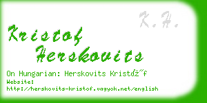 kristof herskovits business card